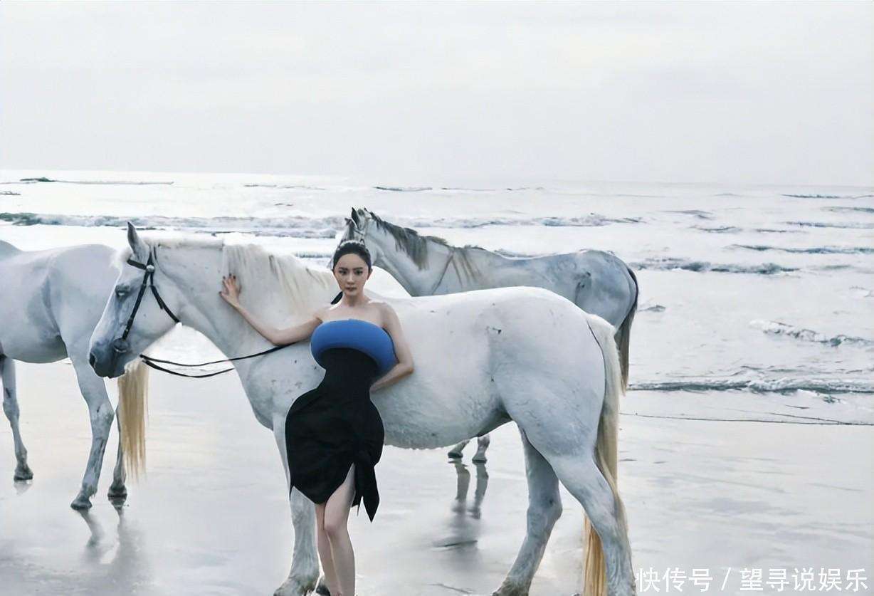 跟白马温婉合影身材无比！AG真人登录杨幂海边写真